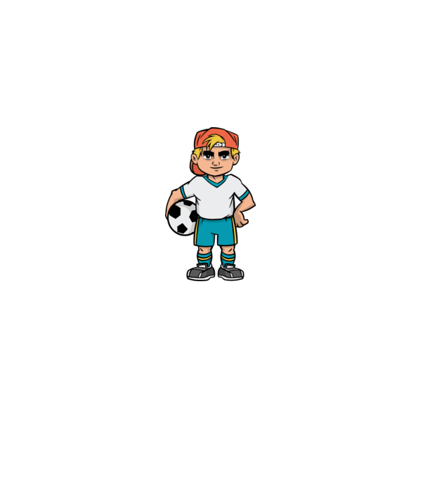 Băiat Fotbalist model negru pe tricou