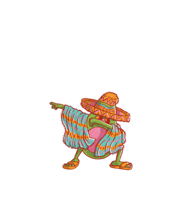 Avocado mexican DAB model negru pe tricou