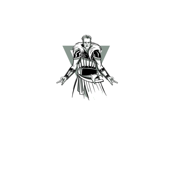 Războinic Viking model negru pe tricou