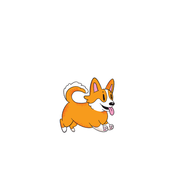 Tată de Corgi model negru pe tricou
