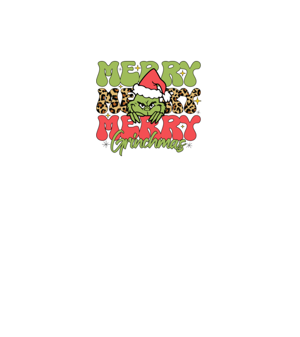 Merry Grinchmas model alb pe tricou