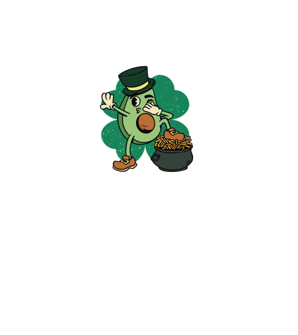 Avocado St. Patrick DAB model alb pe tricou