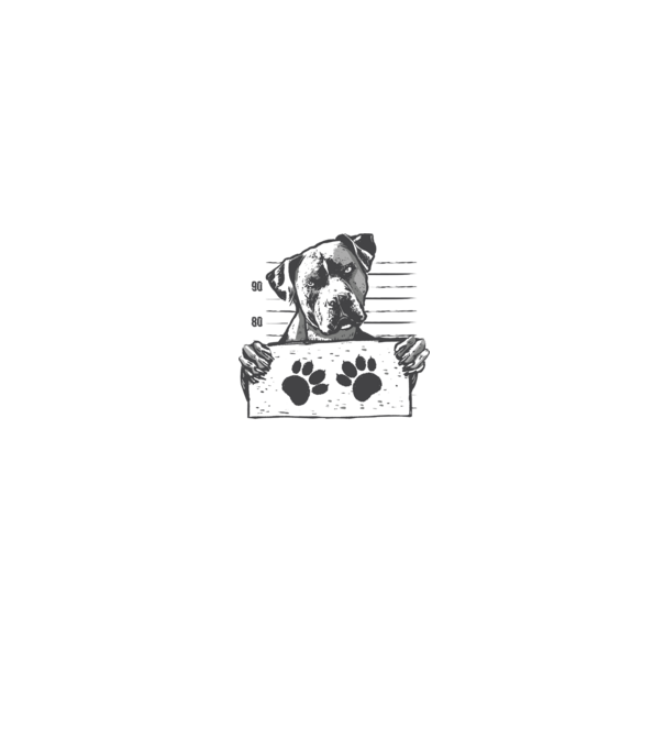 Staffordshire Terrier Închisoare model alb/roșu pe tricou