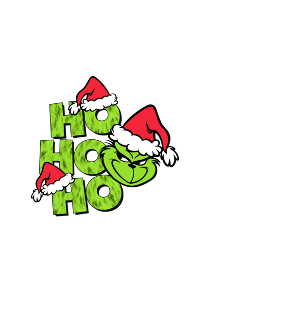 Ho Ho Ho - Grinch model alb pe tricou