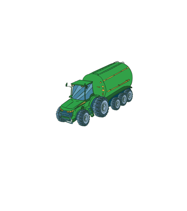 Tractor de recoltare model gri pe tricou