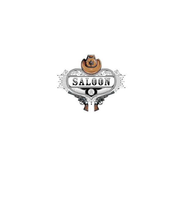 Cowboy saloon western model gri pe tricou
