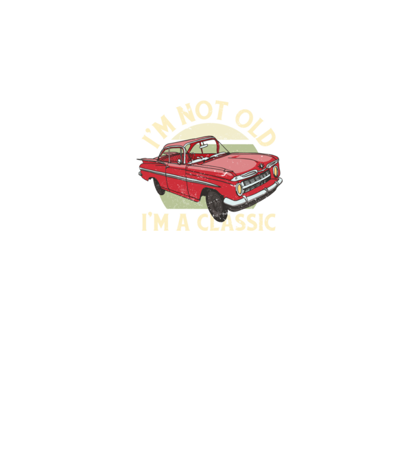 'Mașină clasică - I''m not old I''m a classic' model negru pe tricou