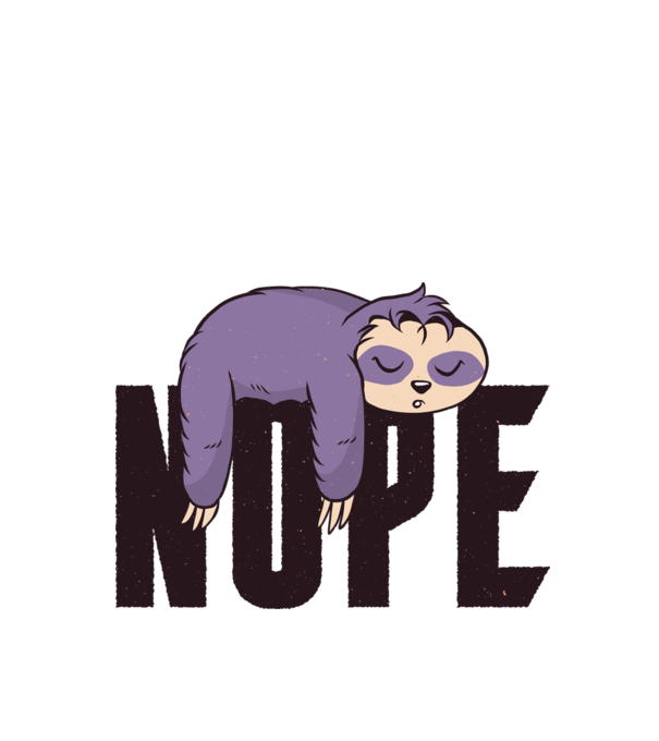 Leneș Nope model alb pe tricou