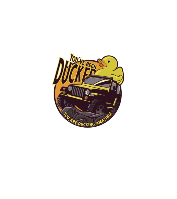 'You''ve been ducked - Off road SUV' model negru pe tricou