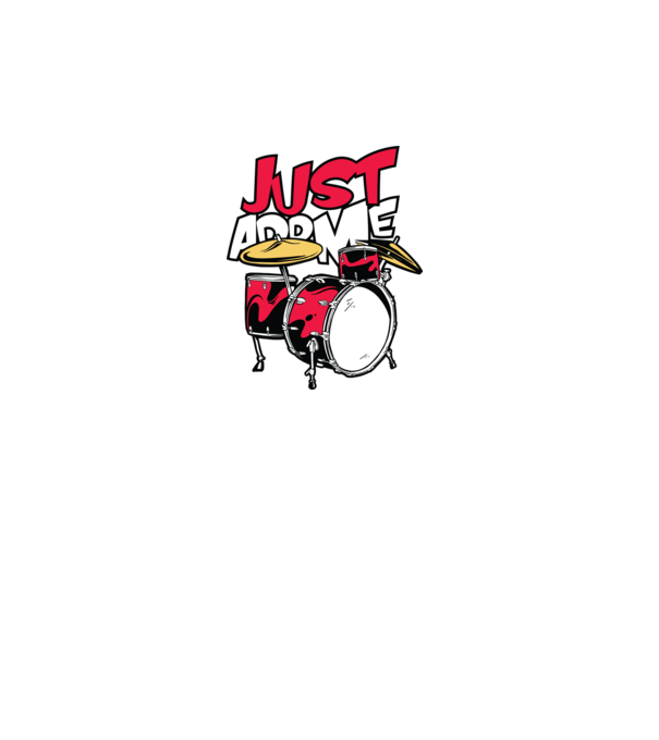 Just add me Drums model turcoaz pe tricou