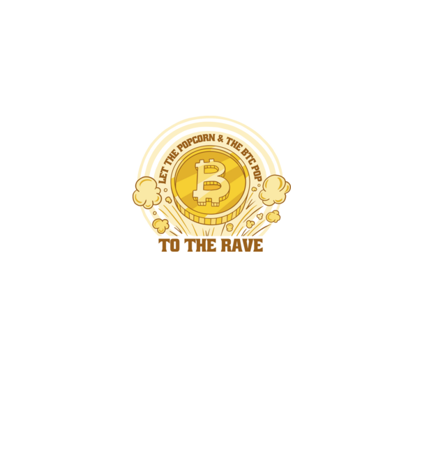 Bitcoin to the Rave model negru pe tricou