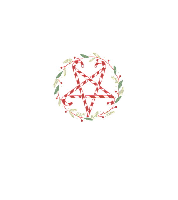 Pentagrama de Crăciun model negru pe tricou