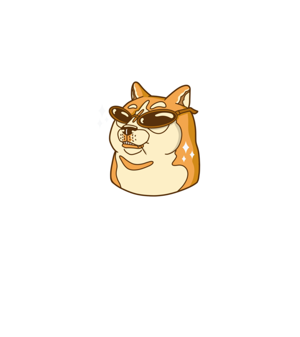 Doge Coin model negru pe tricou
