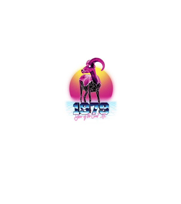 1979 Year of the Goat model negru pe tricou