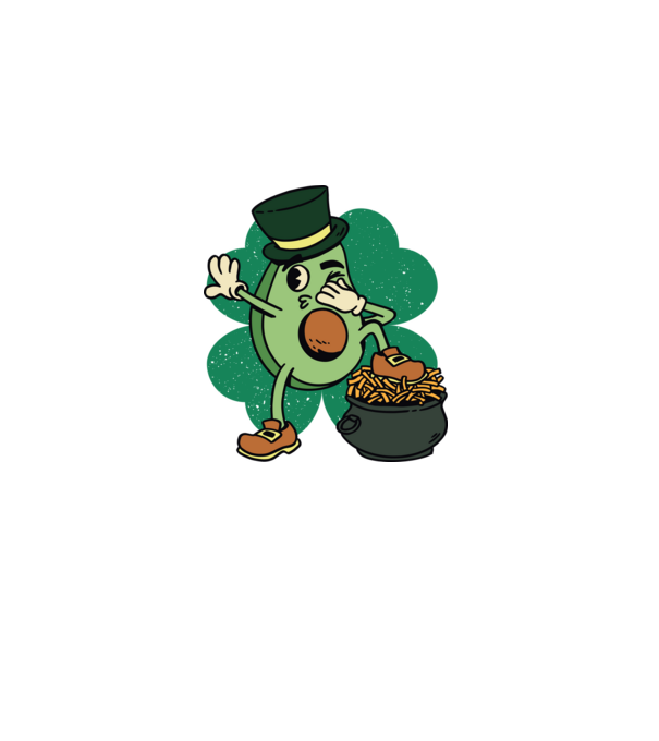 Avocado St. Patrick DAB model alb pe tricou