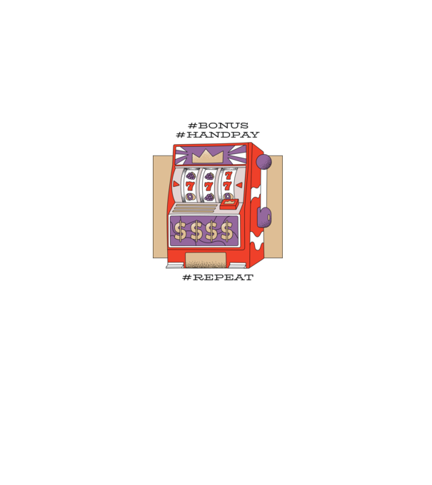 Slot machine model gri pe tricou