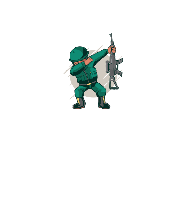 Soldat DAB model negru pe tricou