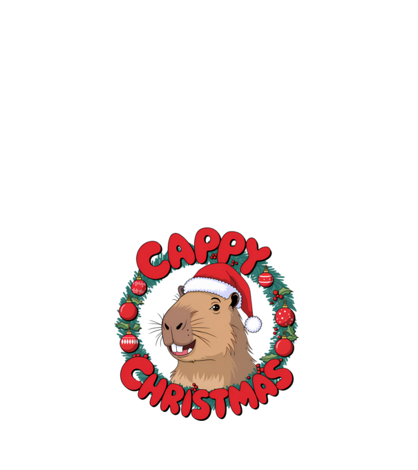 Cappy Christmas 1 model alb pe tricou