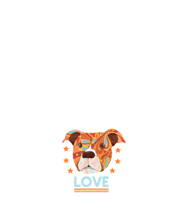Dragoste Pitbull model negru pe tricou