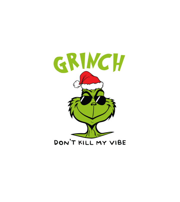 Grinch - Don't kill my vibe model albastru închis pe tricou