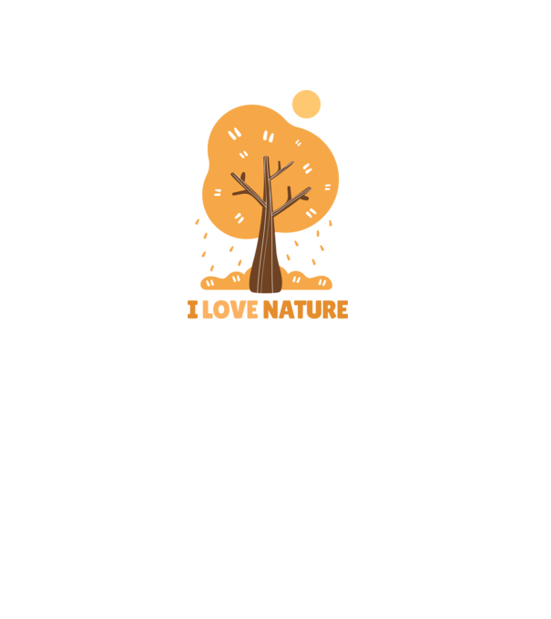 I Love Nature model negru pe tricou