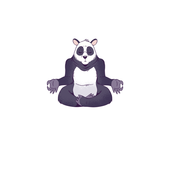 Panda Meditație model turcoaz pe tricou