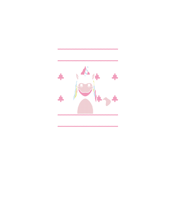 Unicorn de Crăciun pulover urât model negru pe tricou