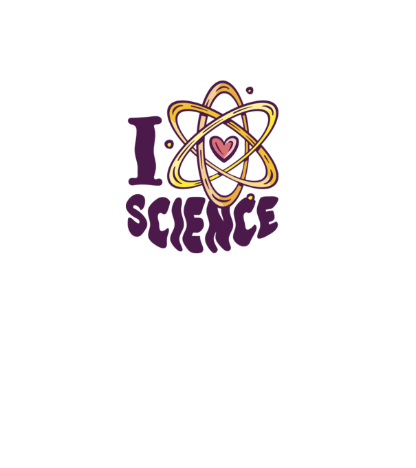 I Love Science știință model alb pe tricou