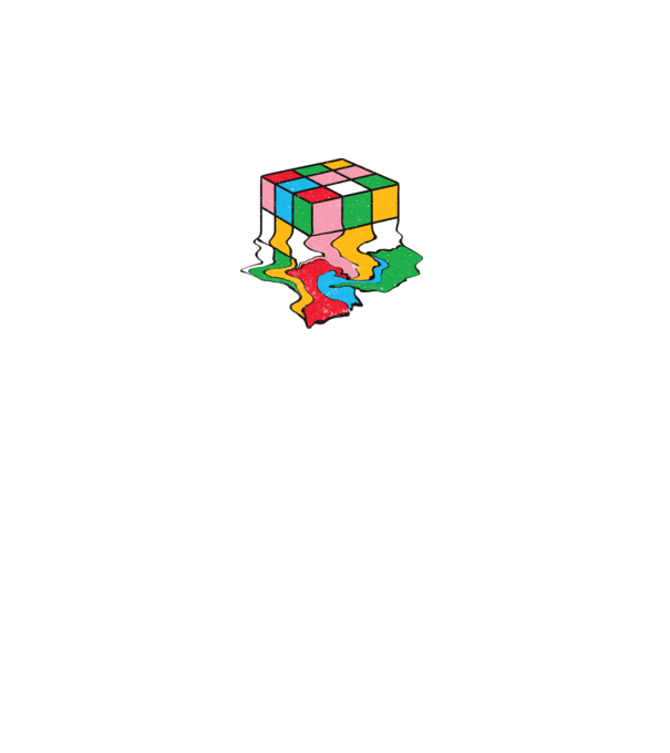 Cub Rubik topindu-se model negru pe tricou