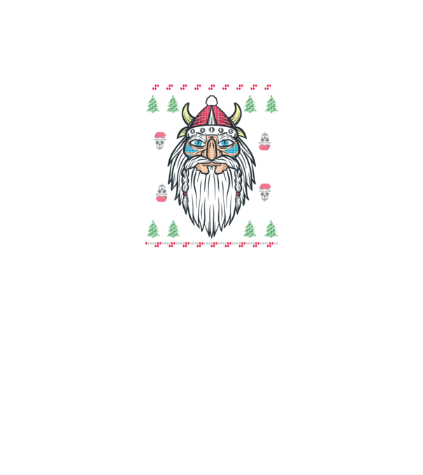 Moș Crăciun viking Pulover urât model negru pe tricou