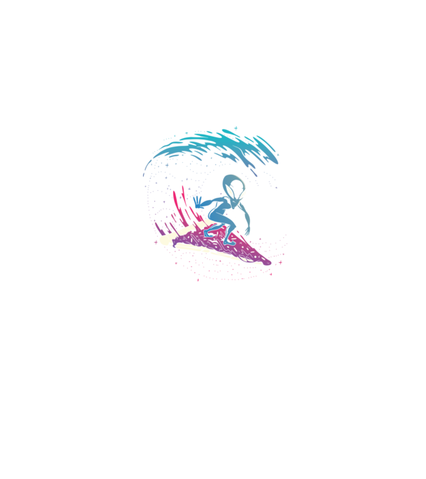 Alien Pizza Surf tricou amuzant model albastru jeanși pe tricou