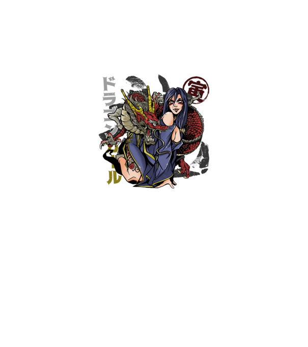 Dragon sexy Anime model negru pe tricou