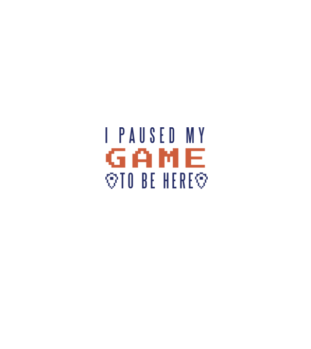 I Paused my game to be here model alb/roșu pe tricou