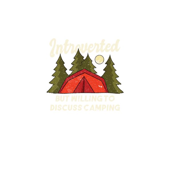 Camping Introvertit model turcoaz pe tricou
