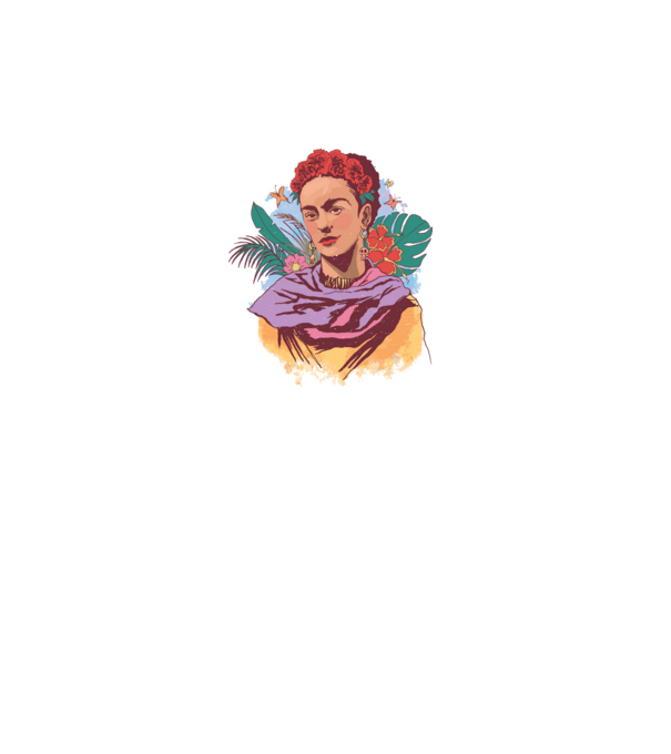 Portret Frida Kahlo model alb pe tricou