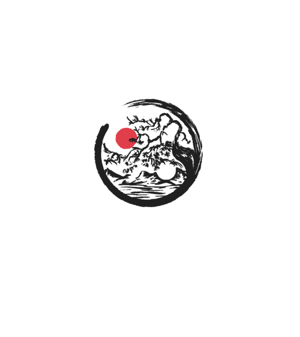 Yin-Yang Bonsai model alb pe tricou