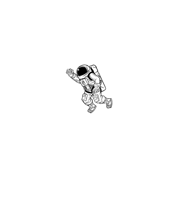 Astronaut model negru pe tricou
