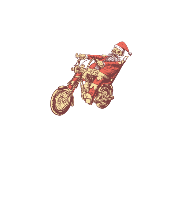 Moș Crăciun Motociclist model turcoaz pe tricou