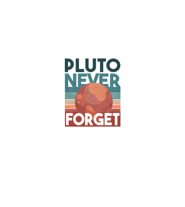 Pluto never forget model negru pe tricou