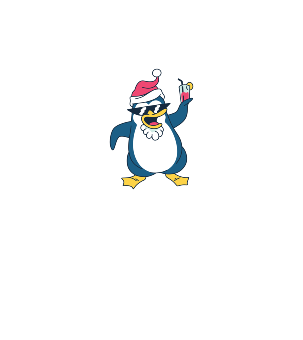 Pinguin de Crăciun model gri pe tricou