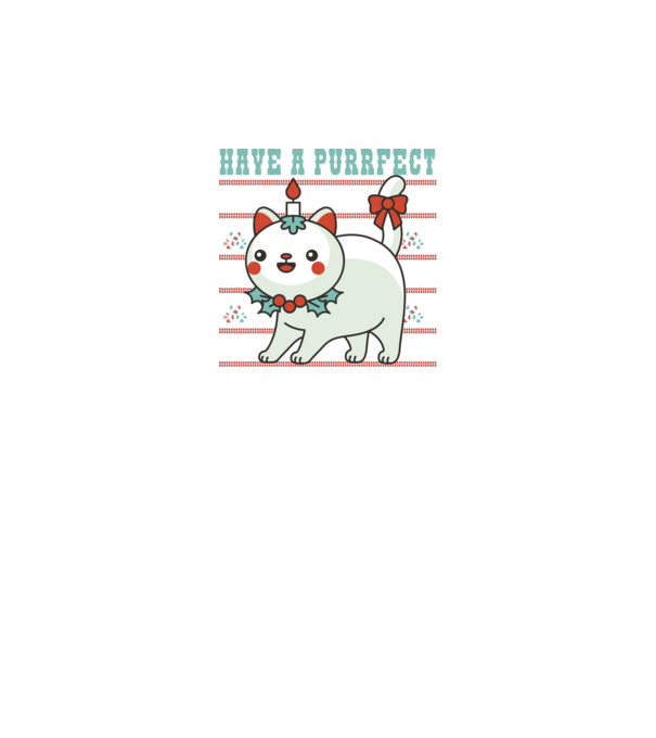 Have a Purrfect Christmas model negru pe tricou