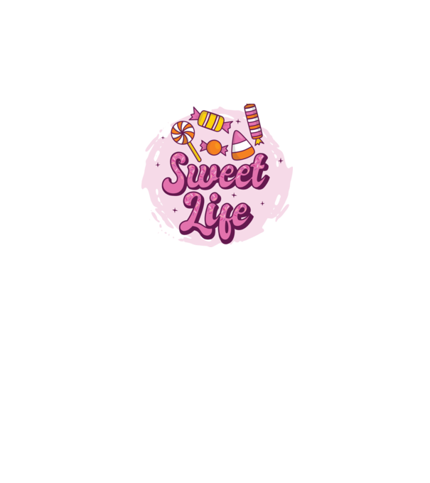 Sweet Life - Viață dulce model albastru închis pe tricou