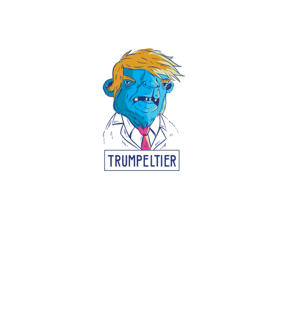 Trumpeltier monstru Trump model alb pe tricou