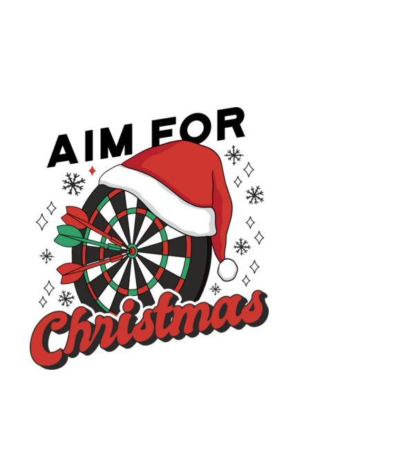 Darts Crăciun model negru pe tricou