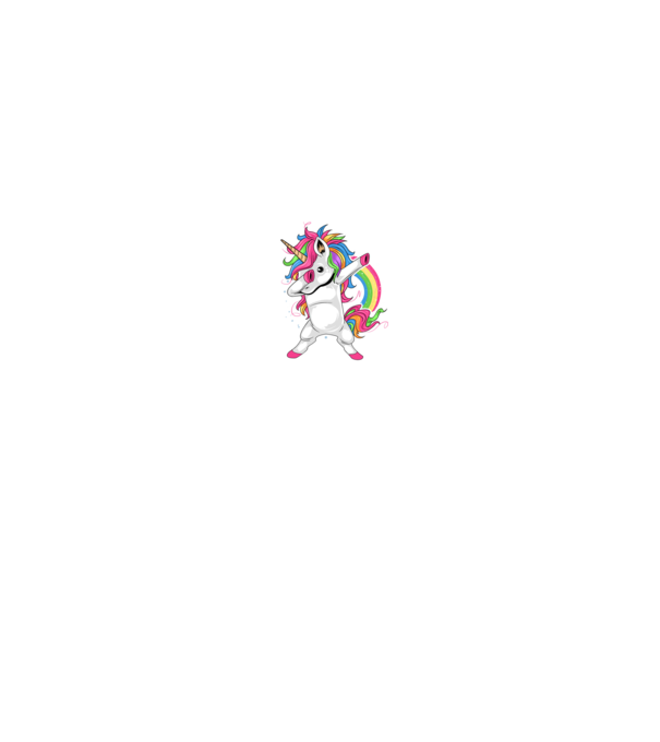 Unicorn Dab model negru pe tricou