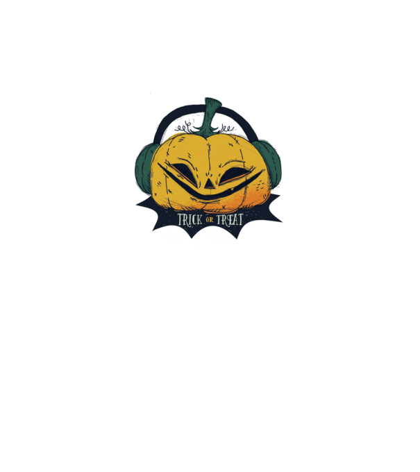 Dovleac Halloween model alb pe tricou