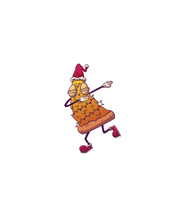 Pizza de Crăciun DAB model turcoaz pe tricou