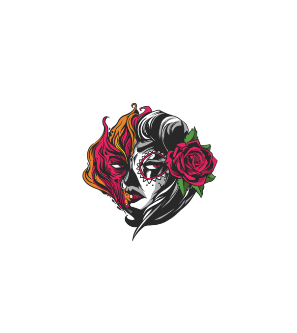 Fată Mexicană Demon model negru pe tricou