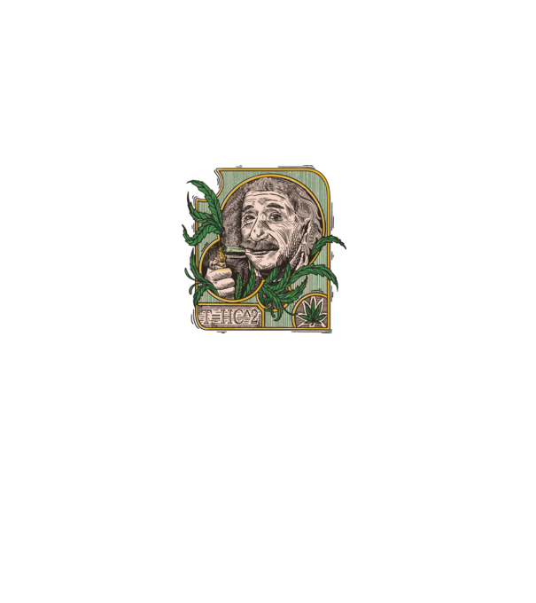 Einstein Marijuana THC model gri pe tricou