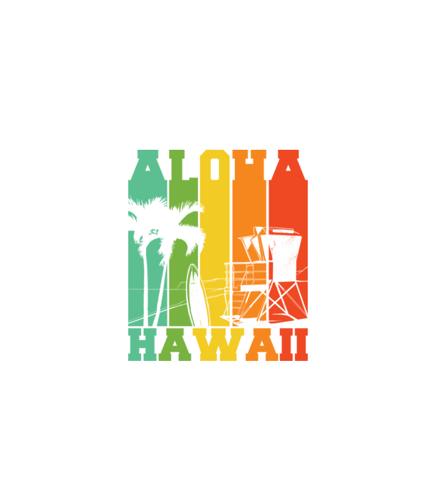Aloha Hawaii model negru pe tricou